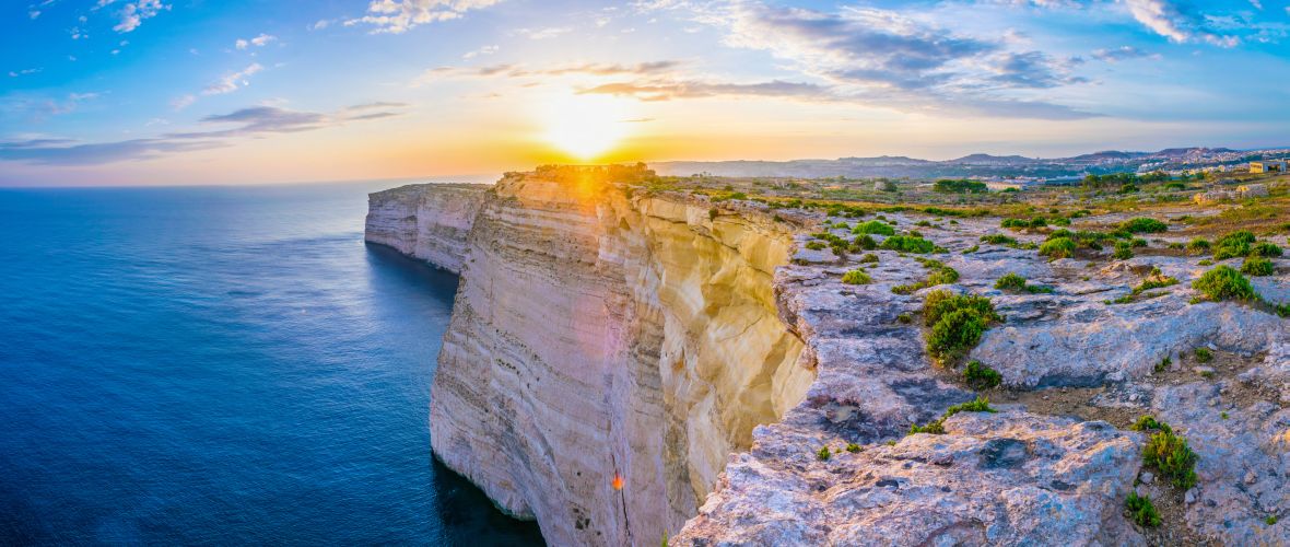 Západ slnka na ostrove Gozo