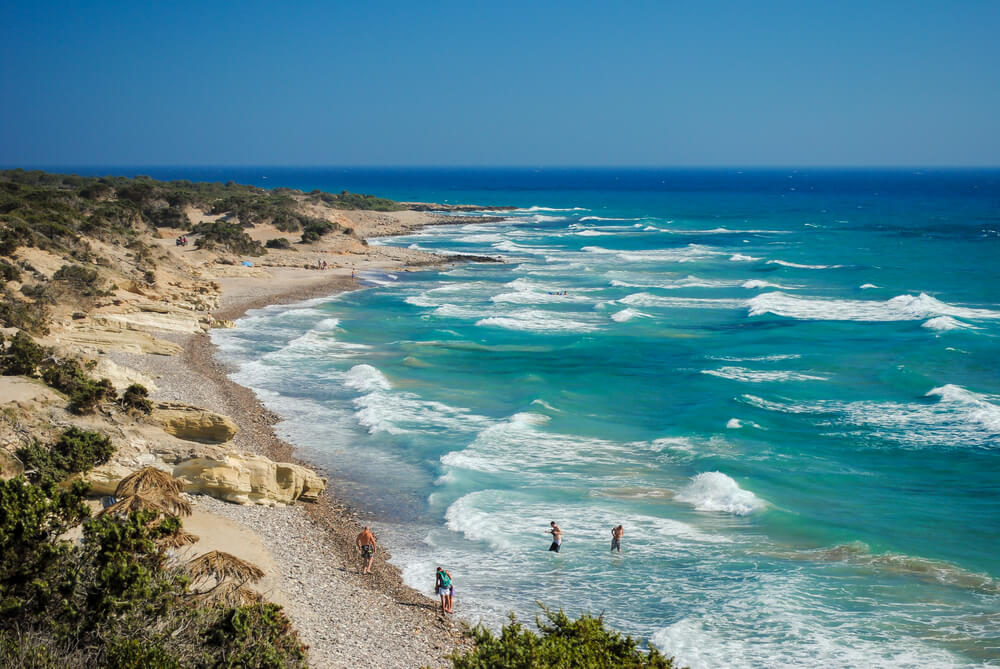 Pláž Theologos, Rhodos