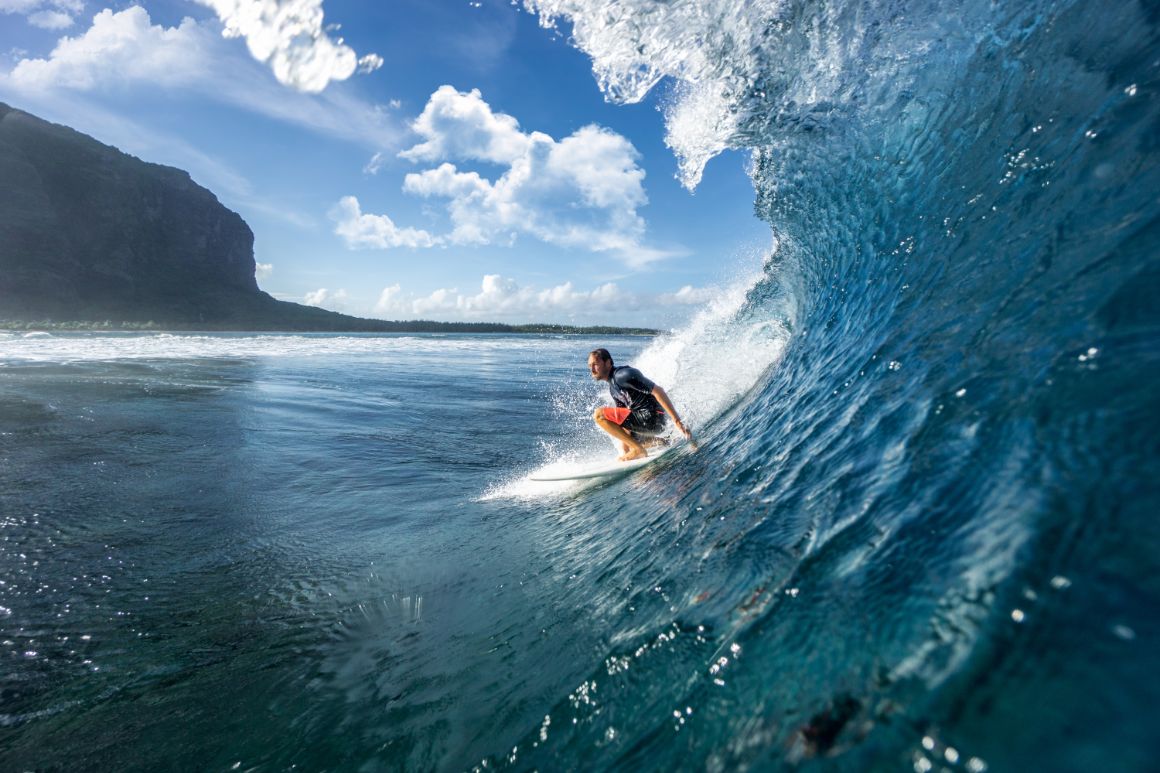 Surfing na pobreží Le Morne