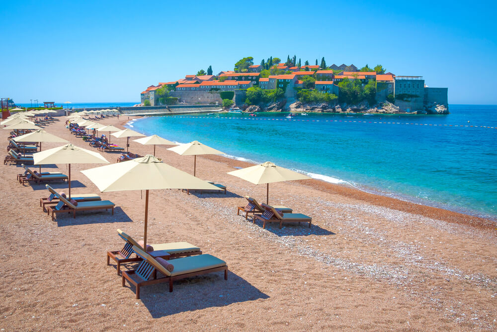 Pláž Sveti Stefan, Čierna Hora